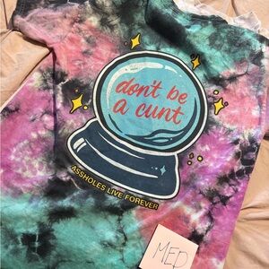 Vibrant Tie-Dye Short Sleeve Tee with Graphic